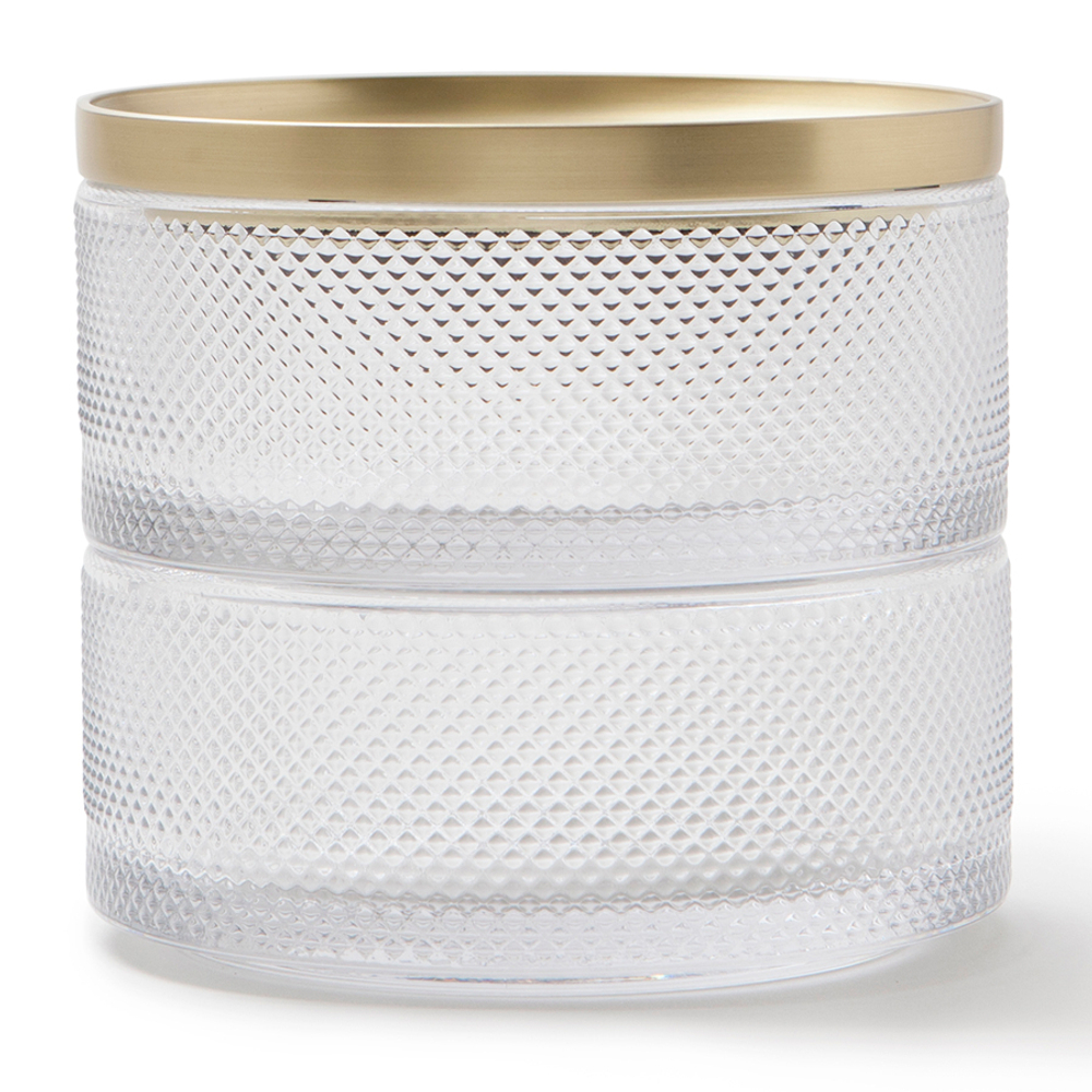 Шкатулка Tesora, стекло/латунь