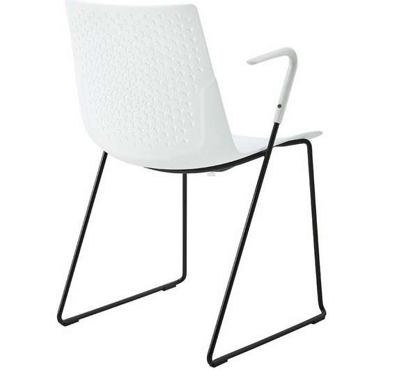 Стул с подлокотниками FX белый