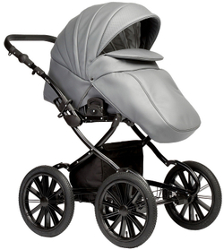 Детская коляска Indigo Special Plus 3 в 1 с автокреслом Avionaut Cosmo Is09 т.серая кожа