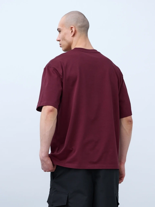 Футболка оверсайз (бордовый) 230 г