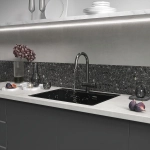 Кухонная мойка Reflexion Iseo RX2265BL оружейная сталь