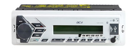 Аудиосистема 1DIN ACV, белый, USB/SD/FM/AM/3RCA/SUB/QuickCharge/4*50Вт