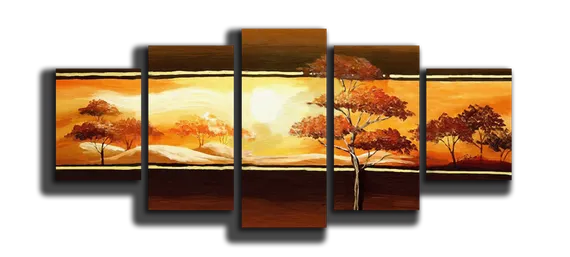 Модульная картина"Деревья в пустыне"