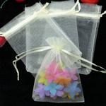 Мешочки из органзы бежевого цвета для упаковки подарков