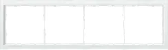 Donel R98 Glass рамка 4-я Белое стекло, серия DA