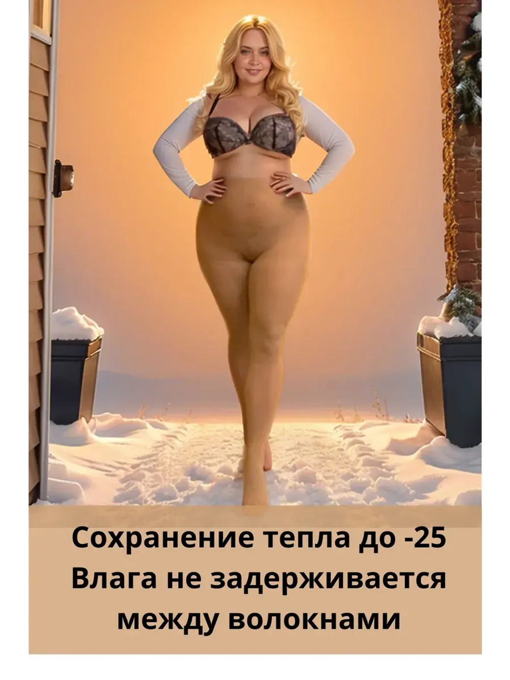 Теплые колготки с лебяжьим и овечьим пухом Нарис