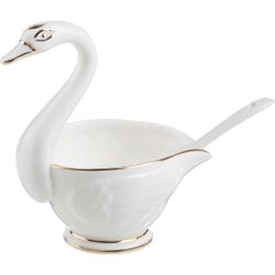 СОУСНИК С ЛОЖКОЙ LEFARD "ЛЕБЕДЬ" 8*8*12 СМ 150 МЛ (КОР=24ШТ.)