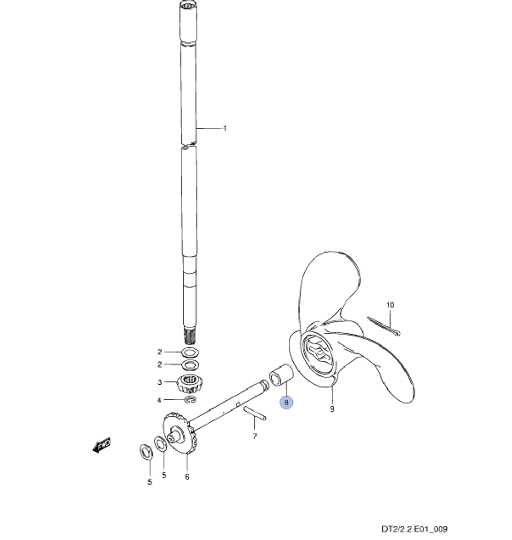 Втулка Suzuki DT2/DT2.2
