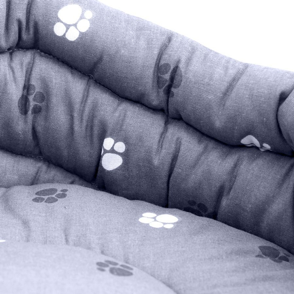 Моськи-Авоськи Лежанка круглая стёганая с подушкой, 47,5х47,5х21,5 см, цвет синий