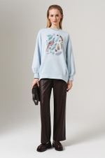 23148 Свитшот женский (голубой)