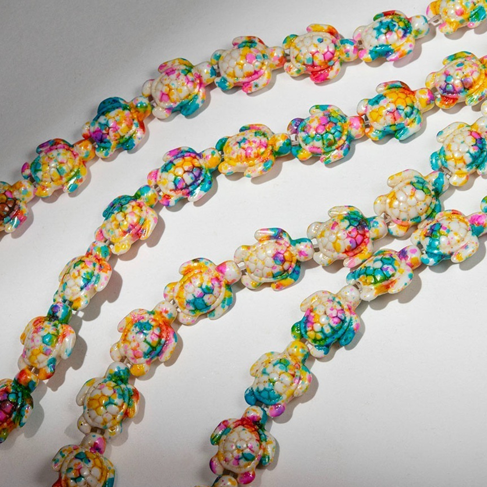 Говлит, черепашки, микс, 17*14мм