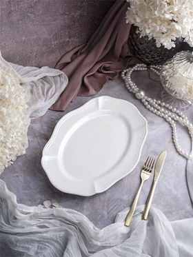 Блюдо овальное 32,5x23 см h 3 см, фарфор, Grazia