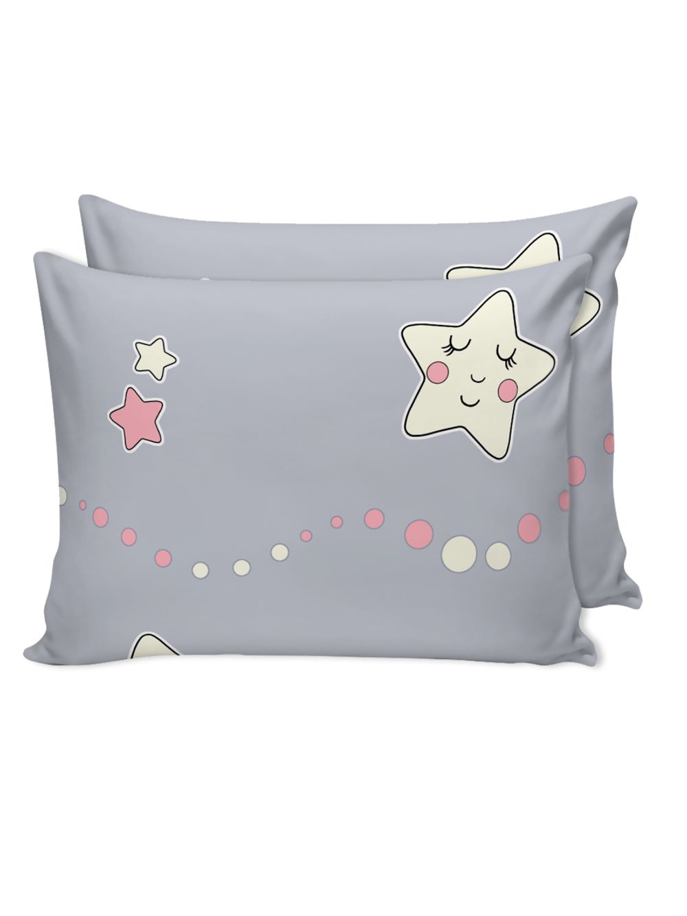 Постельное белье Сказка "Спящие звезды/Спящие звезды (компаньон)" 2-спальный Наволочка 50х70 см 2 шт Простынь на резинке 160х200 см Пододеяльник 175х215 см, перкаль