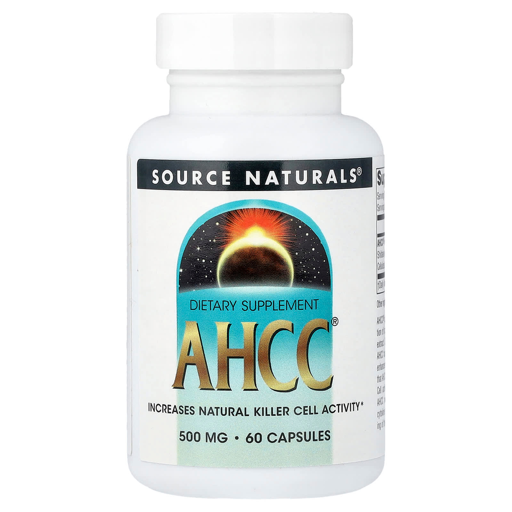 Source Naturals, AHCC®, 60 капсул (0,5 г в 1 капсуле)