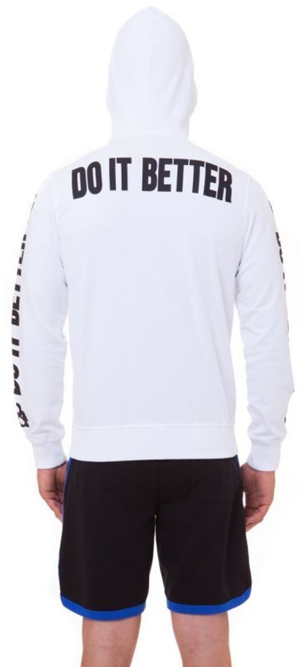 Мужская кофта теннисная Hydrogen Do It Better FZ Hoodie - white