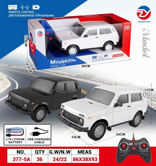 Машинка р\у "Нива" 24см на аккумуляторе в ассорт.