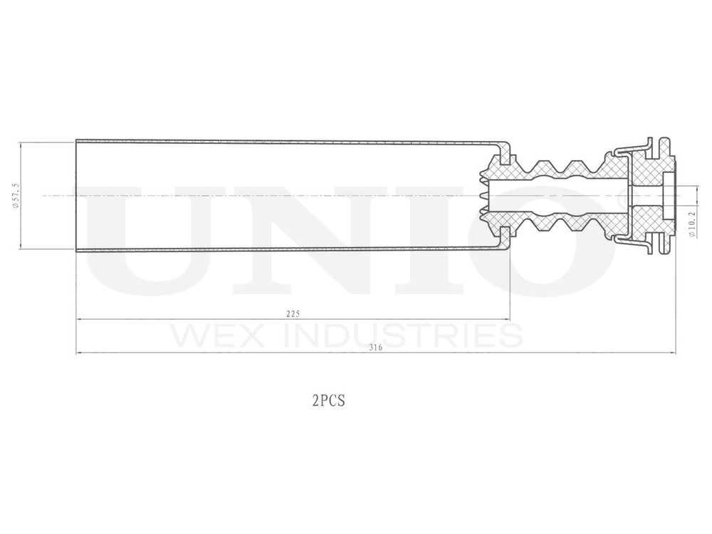 Комплект пыльника с отбойником UNIO DUC-50042
