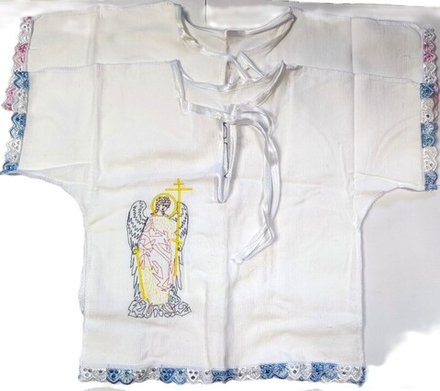 Рубашка для крещения до 1 года, фланель (Ярос)