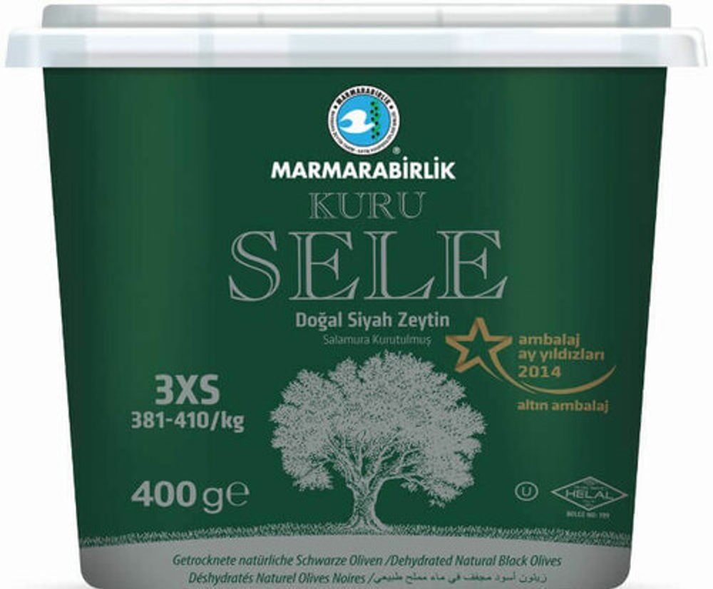 Маслины Marmarabirlik Kuru Sele 3XS вяленые 400 г 2 шт