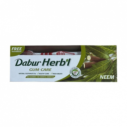 DABUR Toothpaste Herb’l Neem Зубная паста Ним (в комплекте с зубной щеткой) 150г