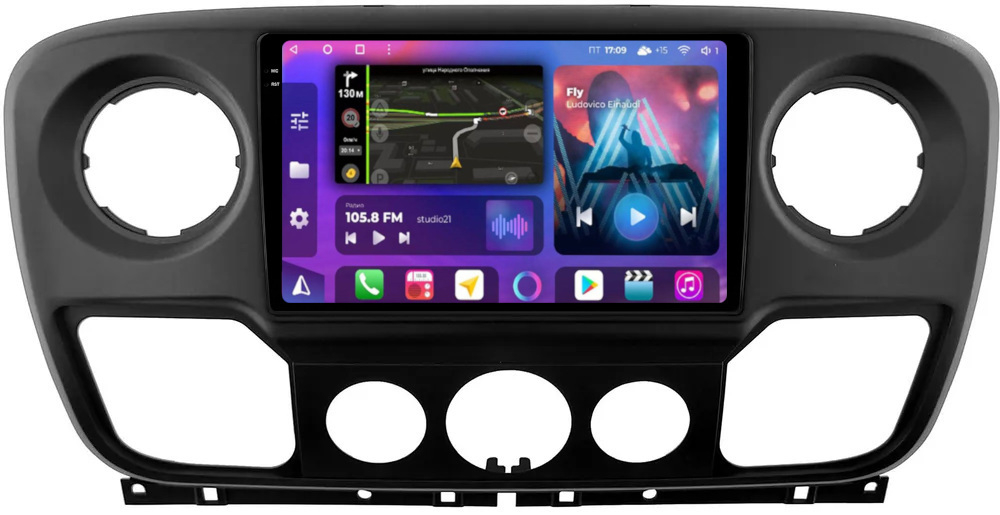 Магнитола для Renault Master 2010-2019 - FarCar 9592F2M на Android 13, QLED+2K, TS10, CarPlay, 4G SIM-слот