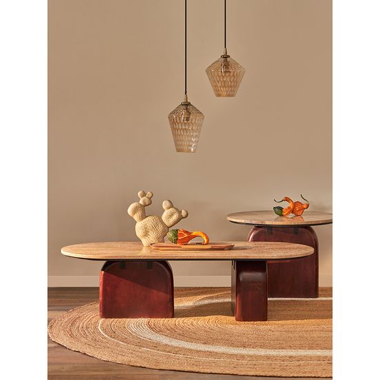 Светильник подвесной mystic aura, D19 см, янтарно-золотой