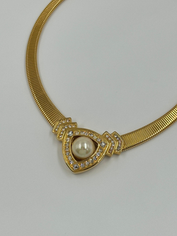 Колье с «жемчугом» и кристаллами Christian Dior