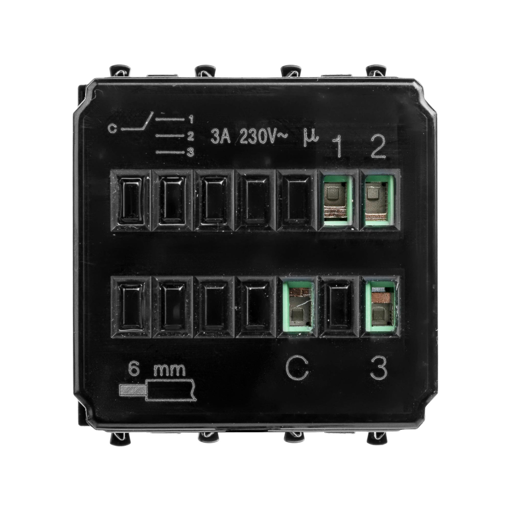 Механизм управления вентиляторами модульный, "Avanti", "Черный квадрат", 2 модуля