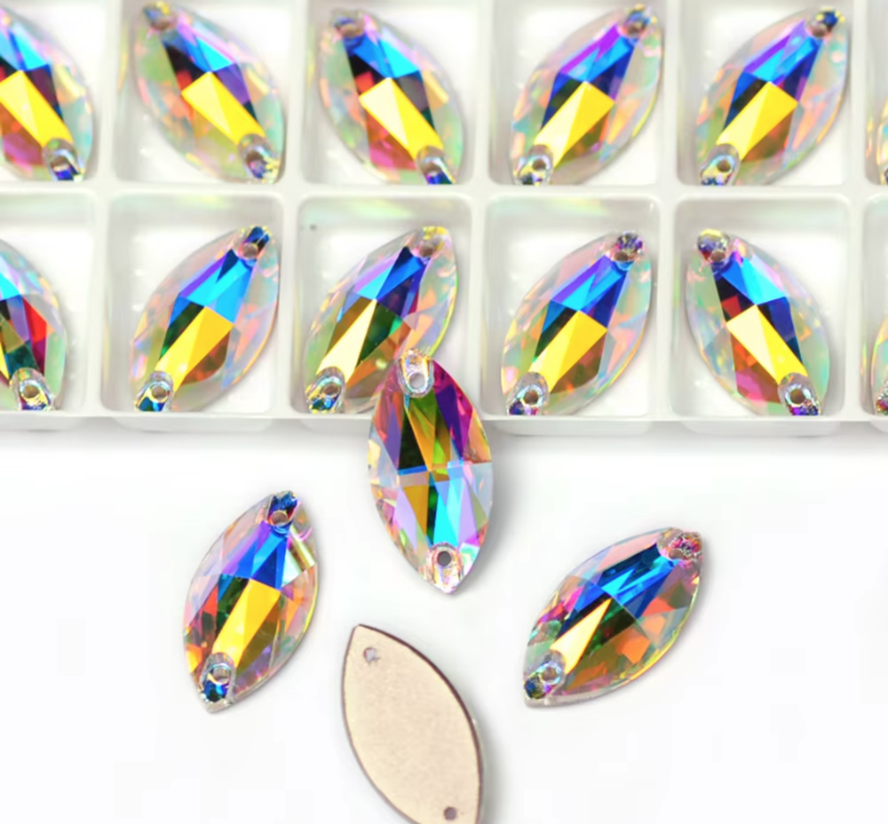 Стразы CR Crystal AB SS16 холодной фиксации
