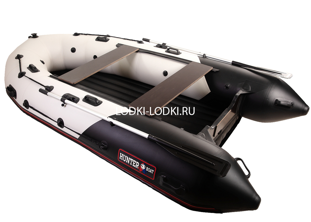 Хантер 350 ПРО белый-черный (Лодка ПВХ под мотор НДНД)