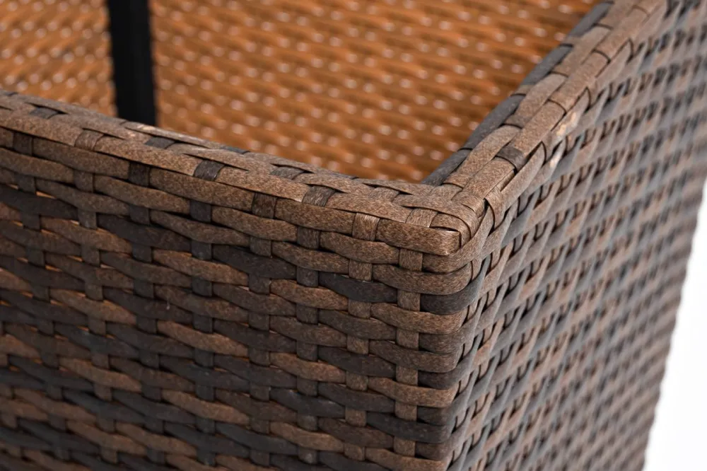 "Капучино" кашпо для цветов плетеное из искусственного ротанга, цвет коричневый