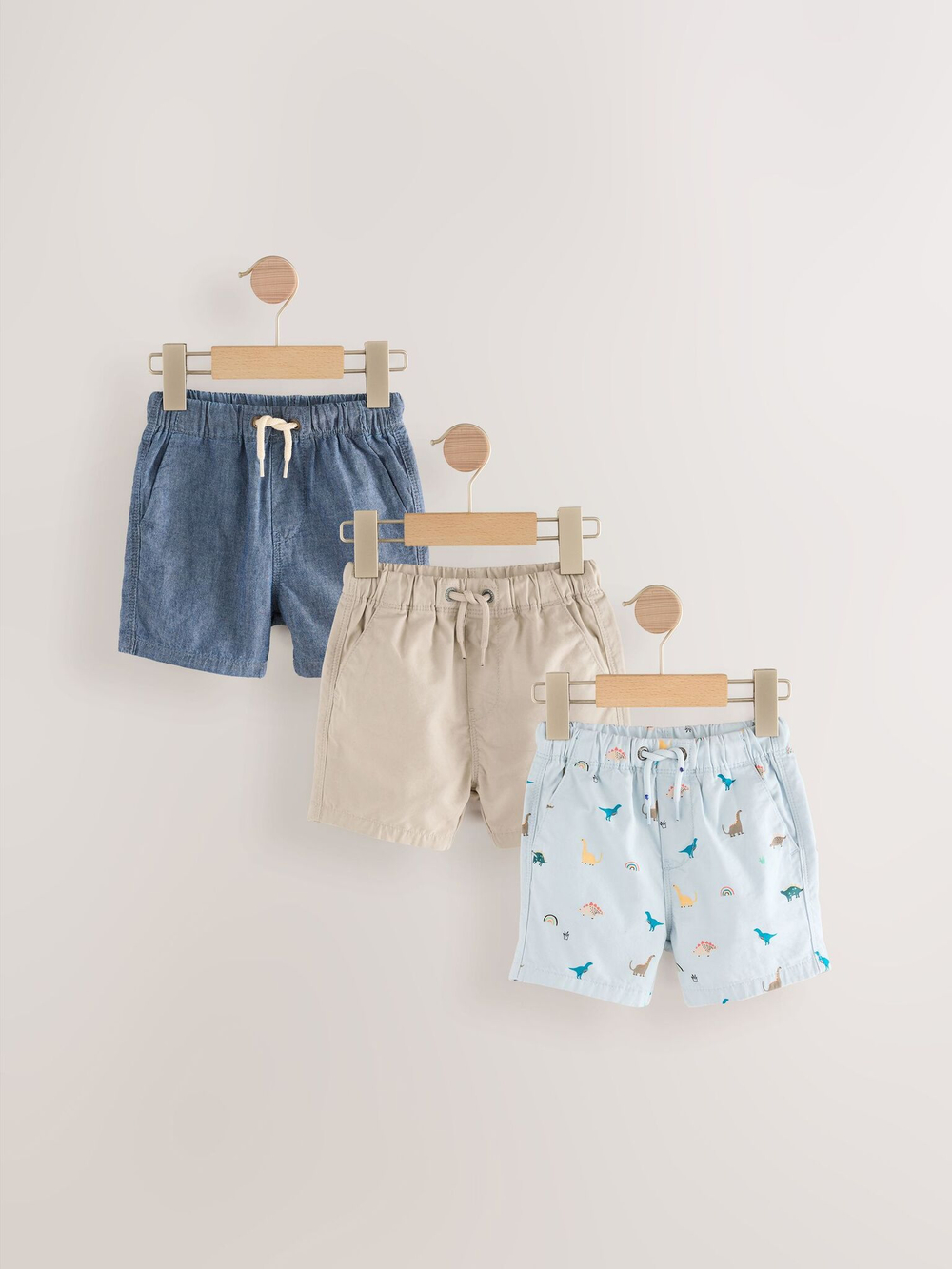 Шорты для мальчика Next AG3-814, 3 шт., Синий, Песочный, Голубой