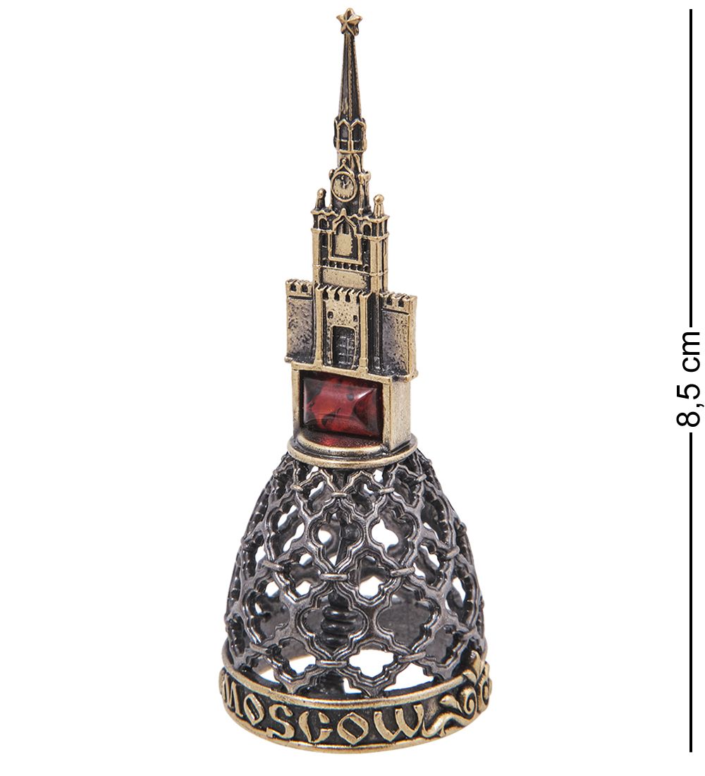 AM-4121 Колокольчик «Спасская башня» (латунь, янтарь)