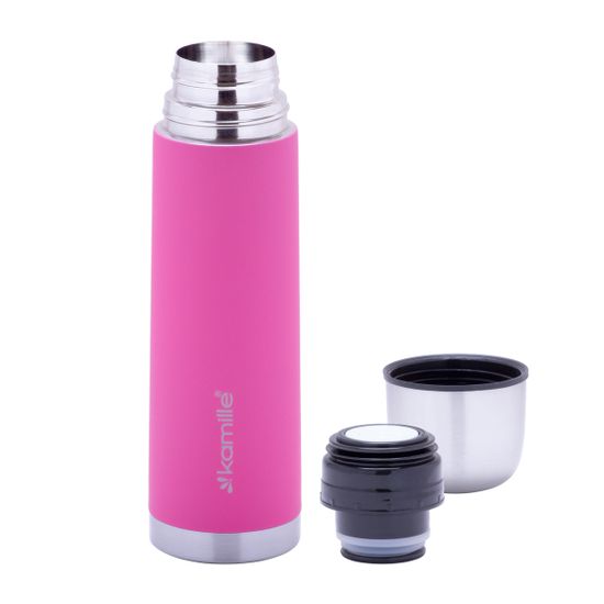 Термос 500 мл. из нержавеющей стали Kamille KM-2001A с прорезиненным покрытием