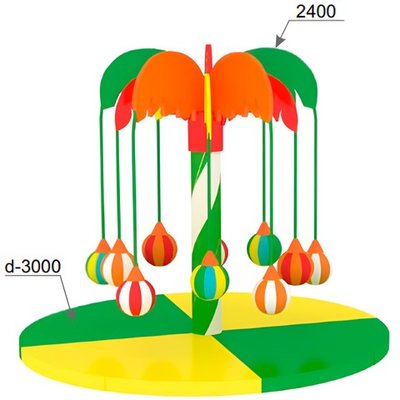 Детская механическая карусель "Пальма"
