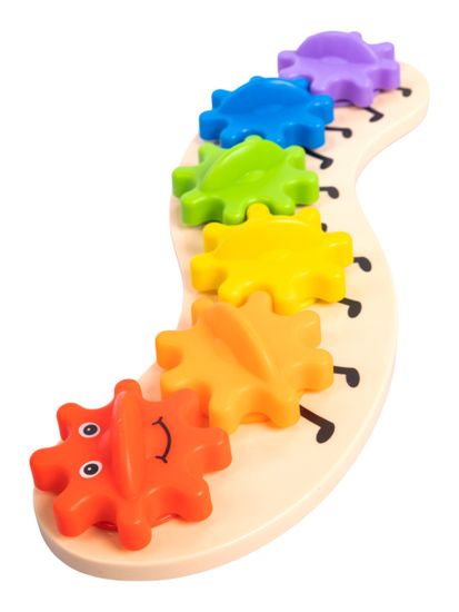 Игрушка "Сортер-шестеренки. Радужная гусеничка" Baby toys