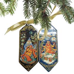 Набор ёлочных игрушек "Конфеты с росписью Палех-12"