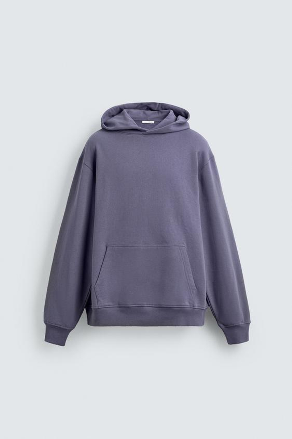 ZARA БАЗОВОЕ ХУДИ С КАПЮШОНОМ, СВЕТЛО-СЕРЫЙ