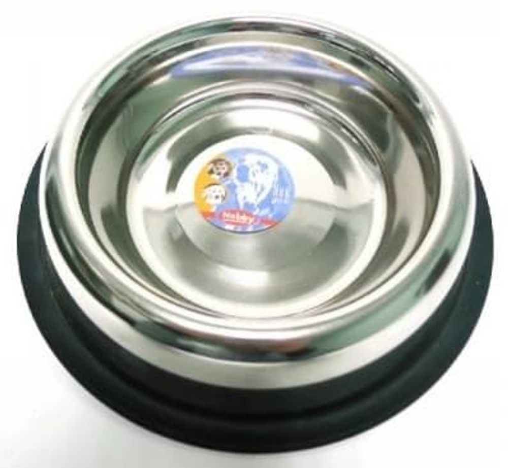 Миска 0,45 металл резиновое основание   Nobby