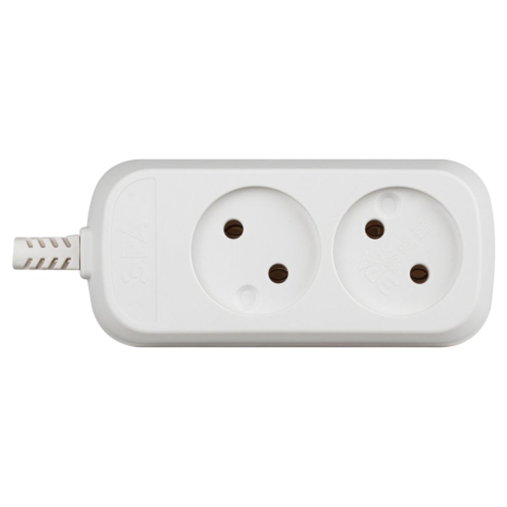 Колодка ЭРА KX-2 2 розетки без зазeмления белая