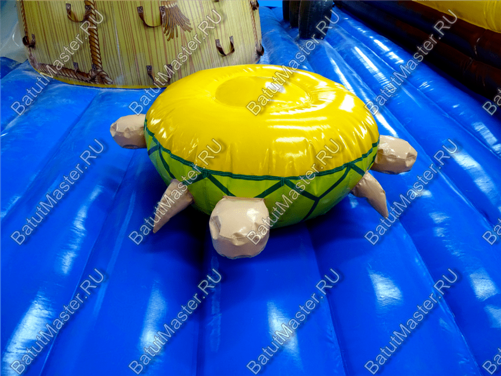 Коммерческий надувной батут "Корабль с осьминогом" 16*9*7 м