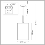5064/1A ODL Подвес E27 LED 1*10Вт 220В IP20 MODERN