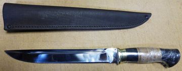 Нож КАЗАЧИЙ (4628)н 65х13 рукоять граб береста / Ножемир