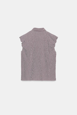 ZARA РУБАШКА С ОБЪЕМНЫМИ РУКАВАМИ, ПОЛОСКИ