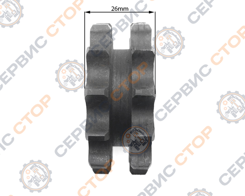 Звездочка двухрядная привода малого редуктора 195N Z-13, ф=24 мм.