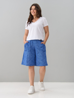 Юбка-шорты Ю-004/джинса-голубая