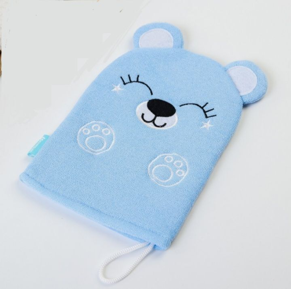 Детская мочалка - рукавичка лис