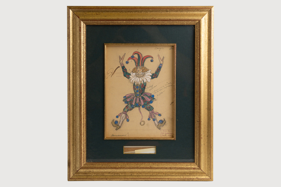 Лимитированная копия эскиза Василия Дьячкова «Шут» из балета «Щелкунчик» 1919 года»