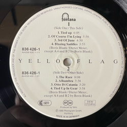 Винтажная виниловая пластинка LP Yello Flag (Германия 1988) The Race