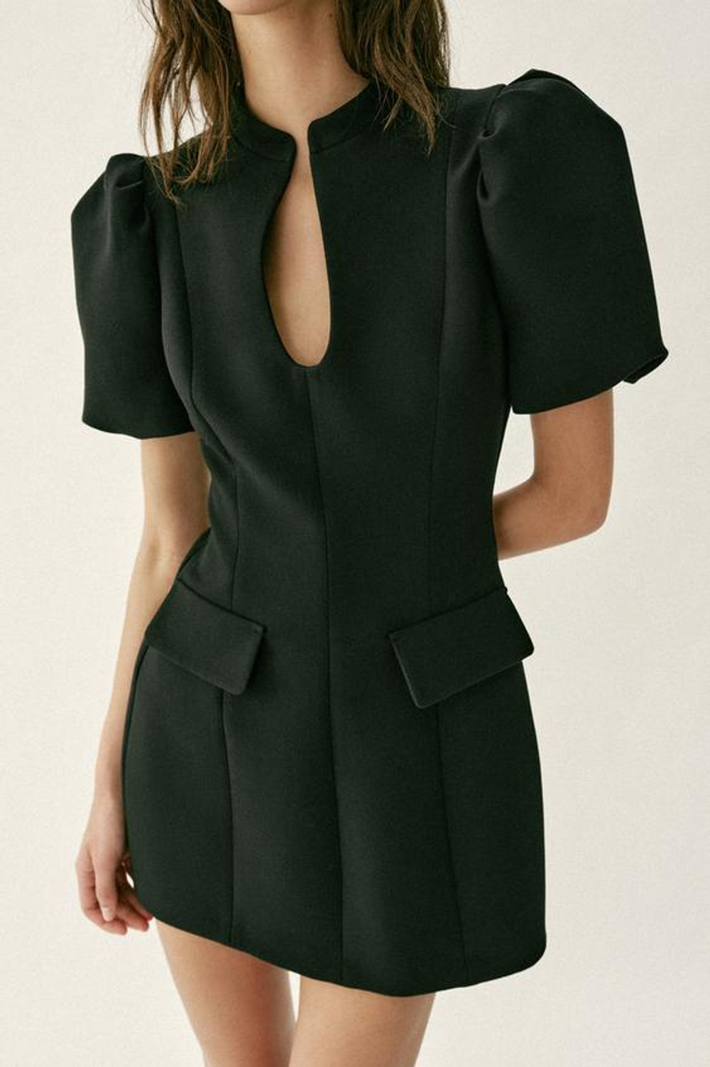 КОРОТКОЕ ПЛАТЬЕ С БАЛОННЫМИ РУКАВАМИ - ZARA